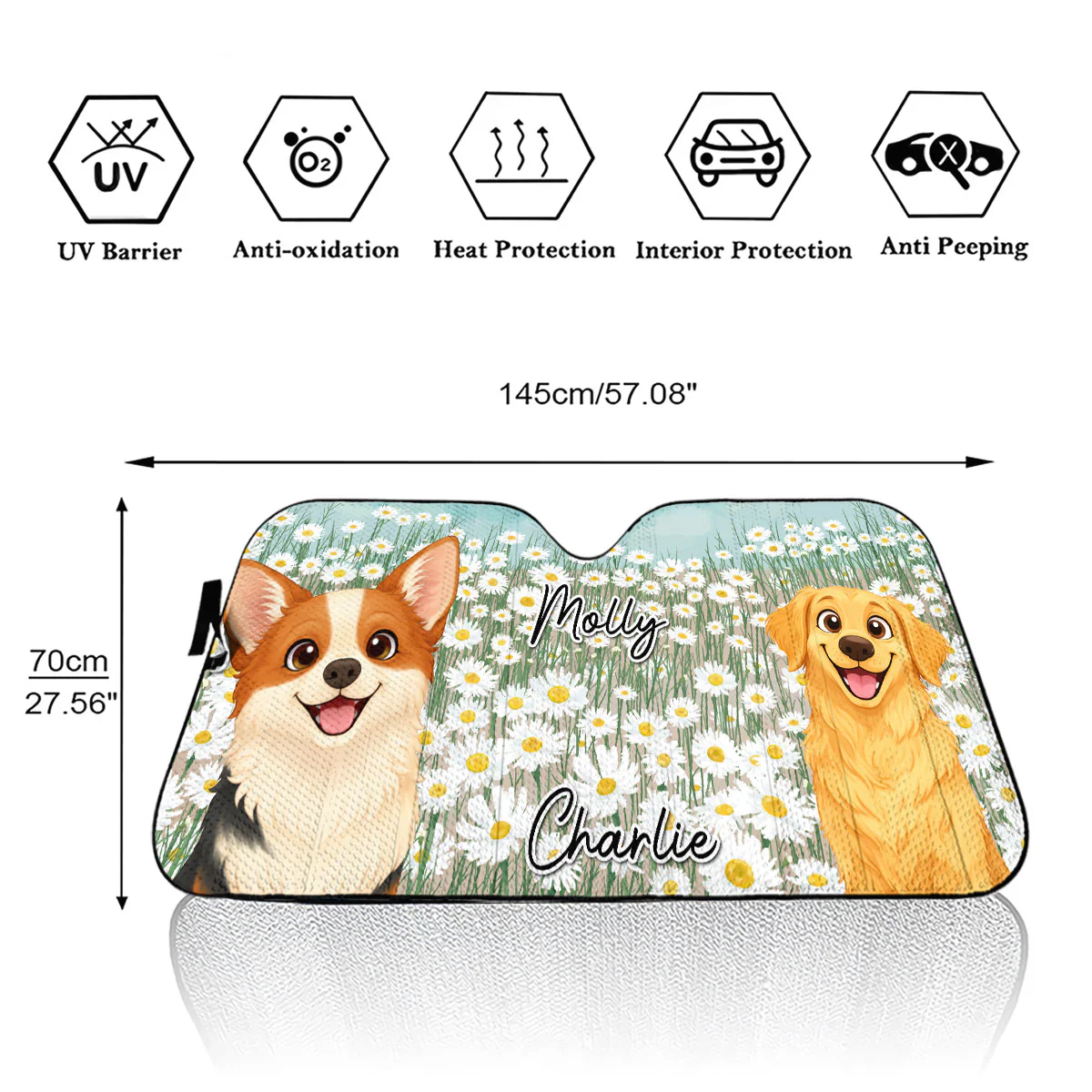 Is It Spring Yet - Personalized Car Sunshade - Image 5