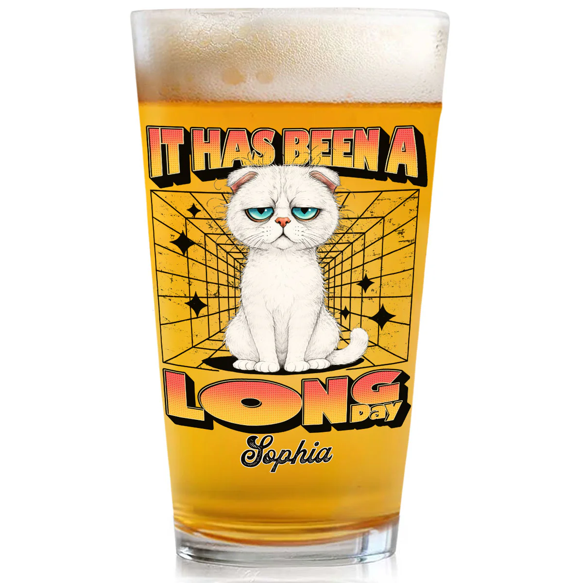 It Has Been A Long Day - Personalized Custom Beer Glass