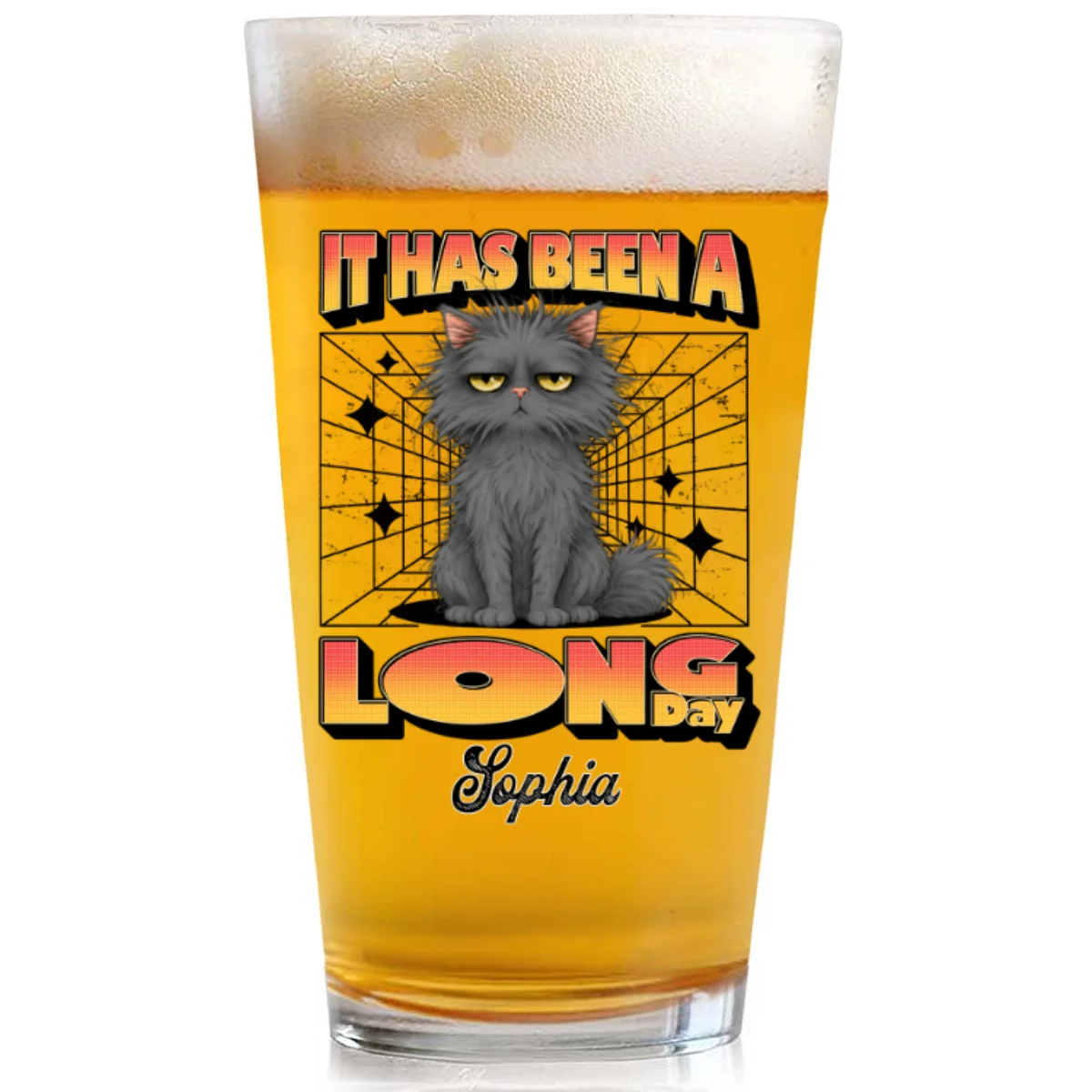 It Has Been A Long Day - Personalized Custom Beer Glass - Image 7