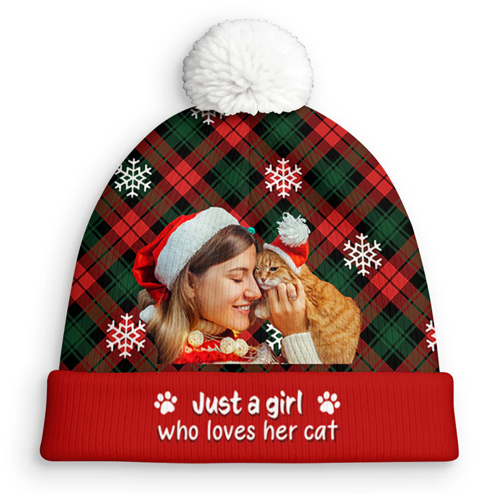 It Is Swell Time Cat Ver Photo - Personalized Custom Bobble Beanie Hat