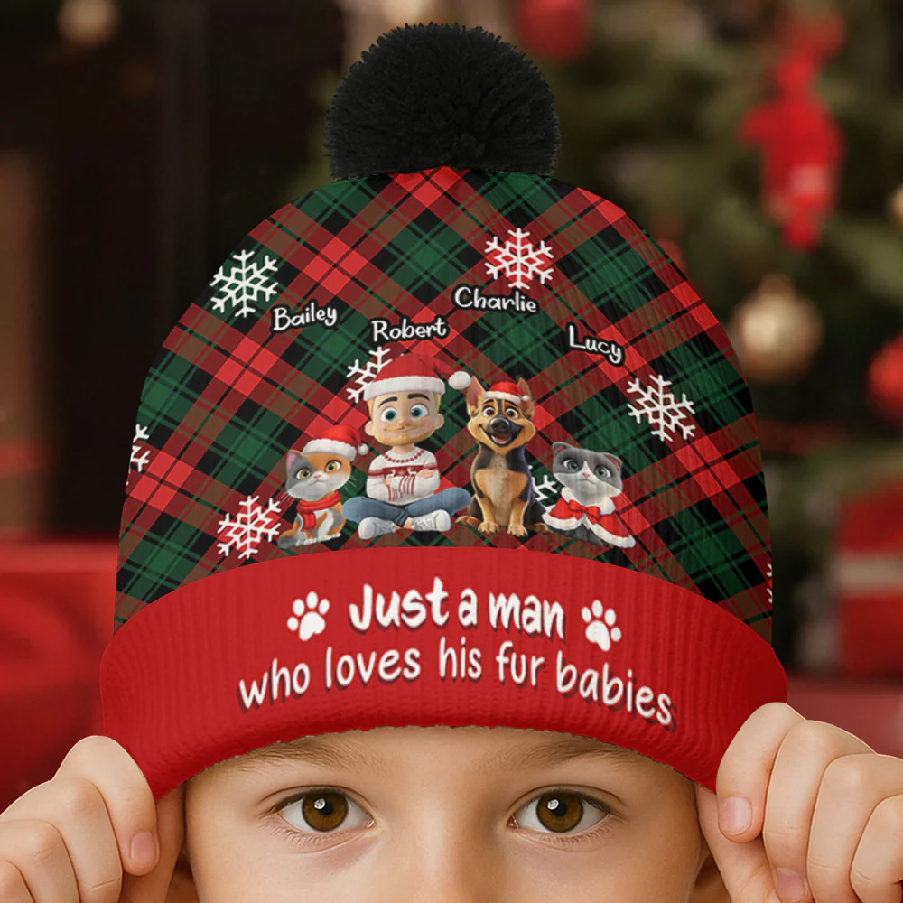 It Is Swell Time Fur Ver - Personalized Custom Bobble Beanie Hat - Image 3