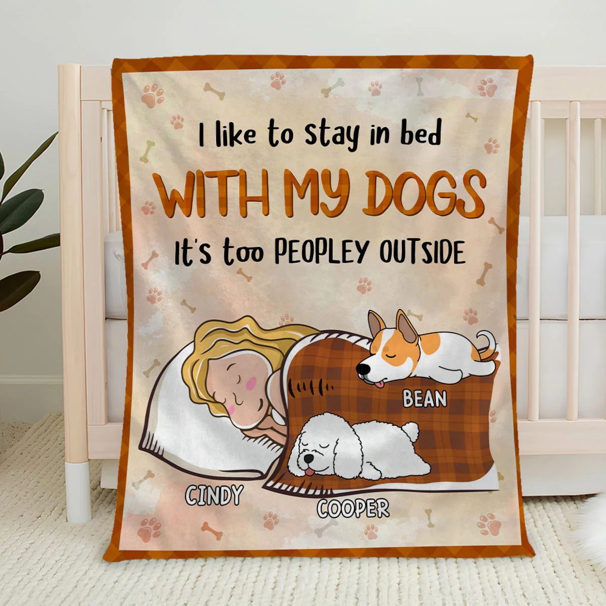 It Is Too Peopley Outside - Personalized Custom Fleece Blanket - Image 4