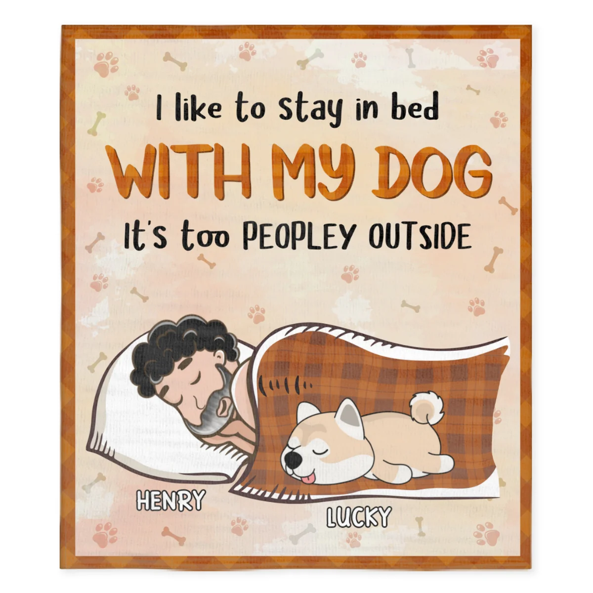 It Is Too Peopley Outside - Personalized Custom Fleece Blanket - Image 5