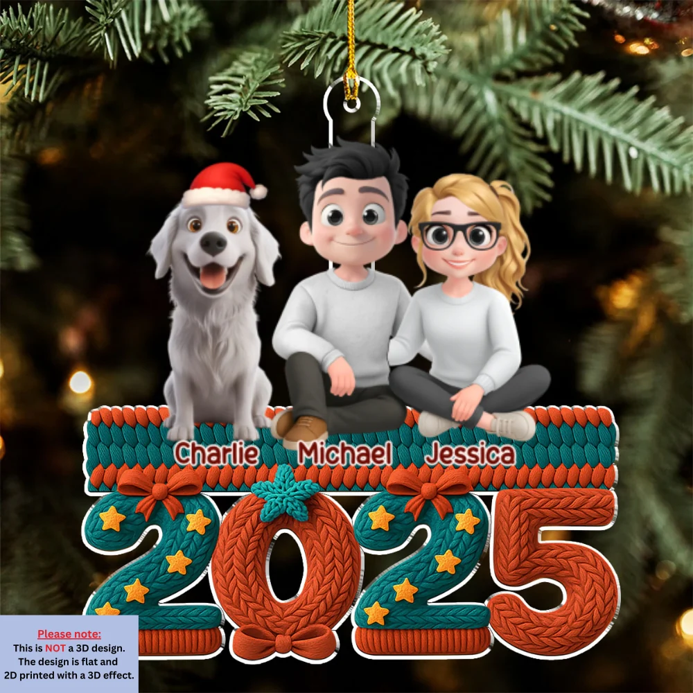 Jolly Year - Personalized Custom 3D Effect Acrylic Ornament - Image 8