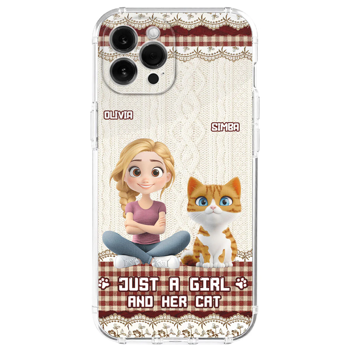 Just A Cat Girl - Personalized Custom Phone Case