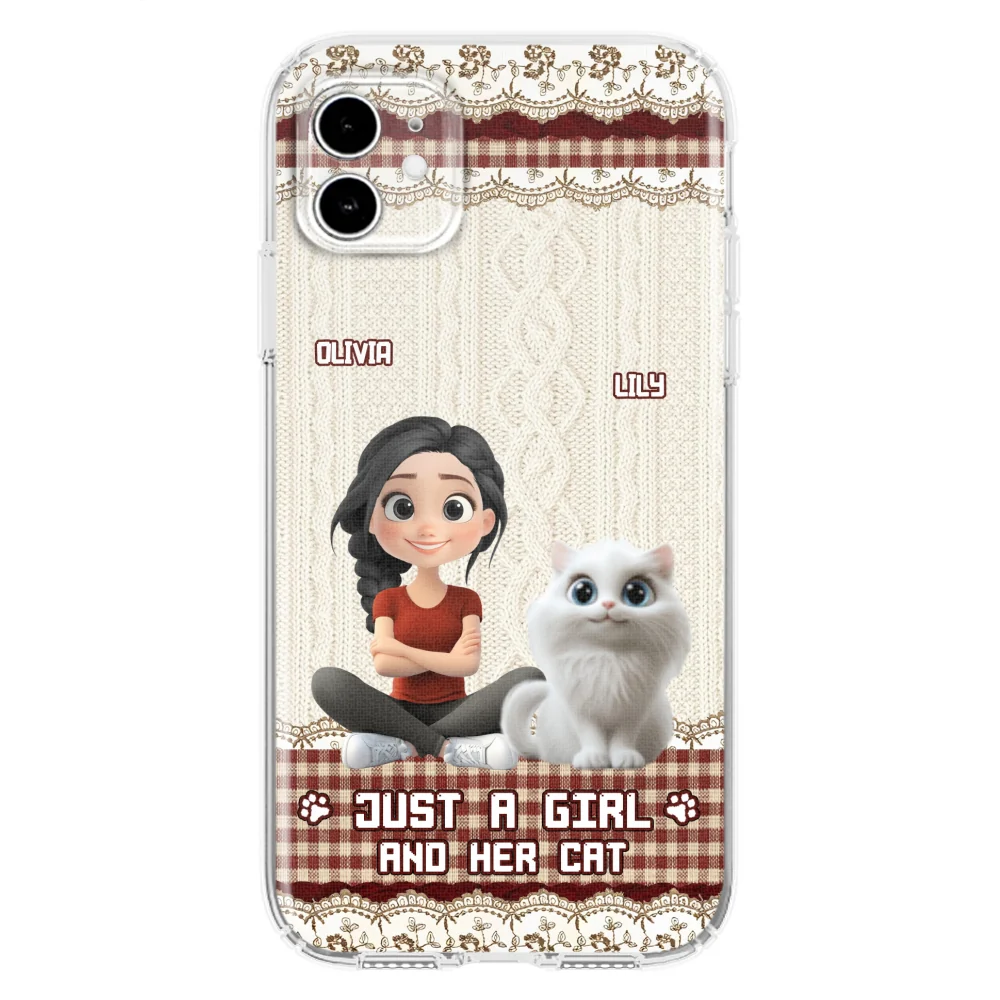 Just A Cat Girl - Personalized Custom Phone Case - Image 12