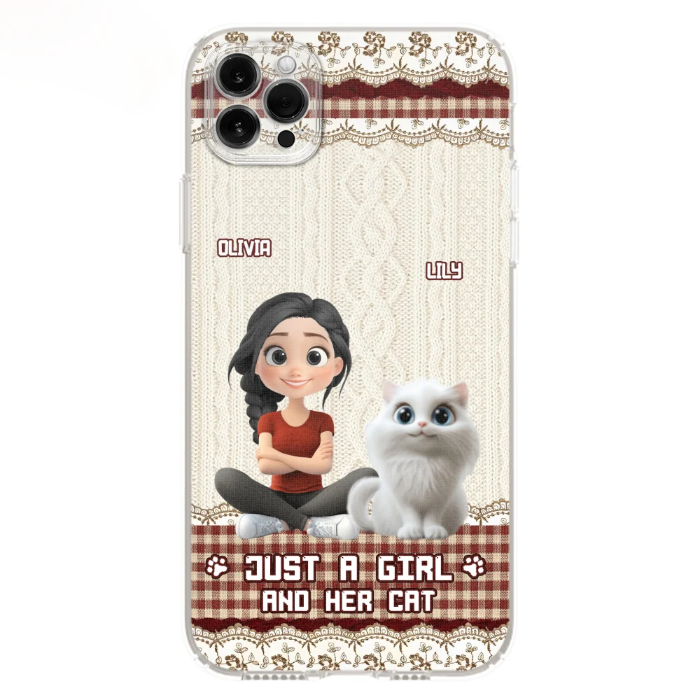 Just A Cat Girl - Personalized Custom Phone Case - Image 13