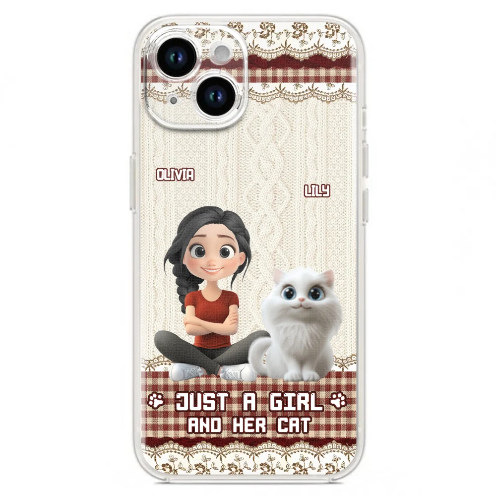 Just A Cat Girl - Personalized Custom Phone Case - Image 19