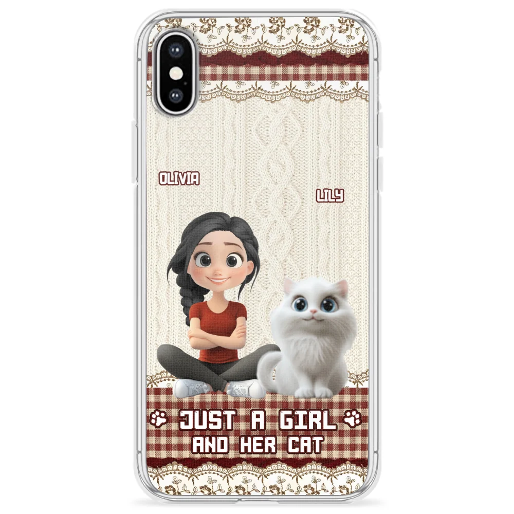 Just A Cat Girl - Personalized Custom Phone Case - Image 26