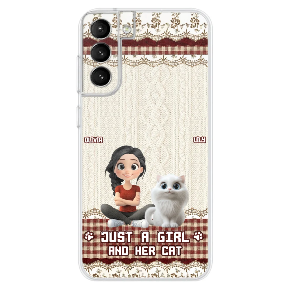 Just A Cat Girl - Personalized Custom Phone Case - Image 33