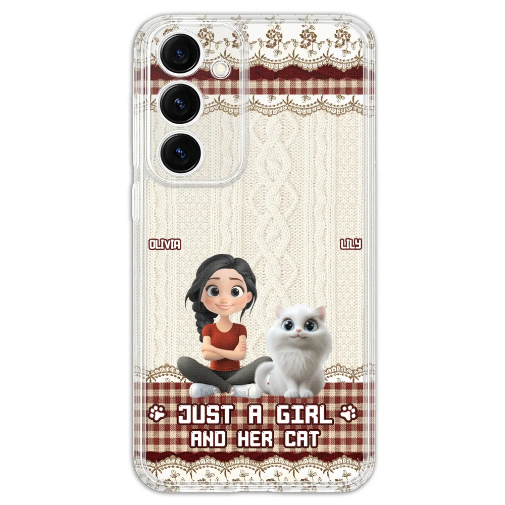 Just A Cat Girl - Personalized Custom Phone Case - Image 38