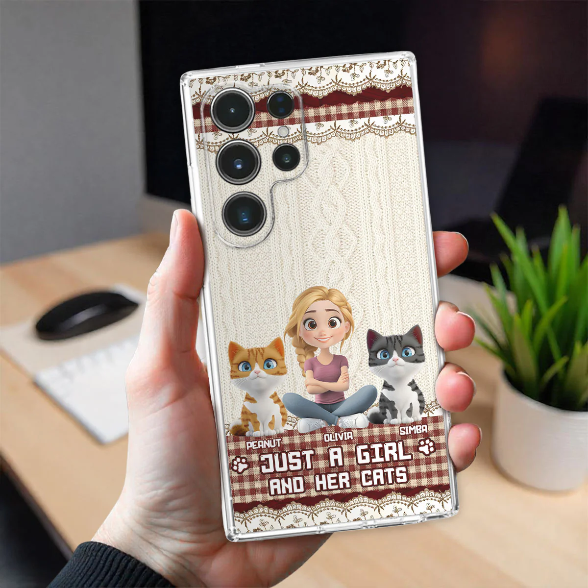 Just A Cat Girl - Personalized Custom Phone Case - Image 6