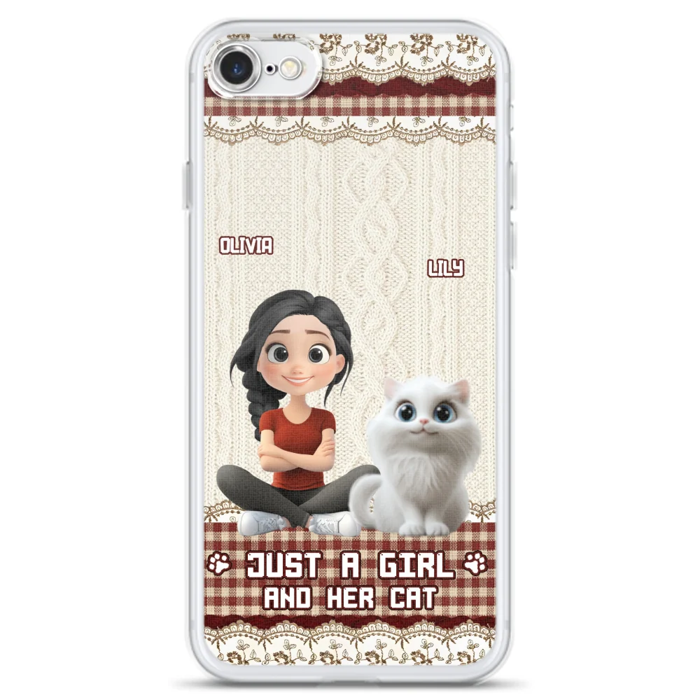 Just A Cat Girl - Personalized Custom Phone Case - Image 7