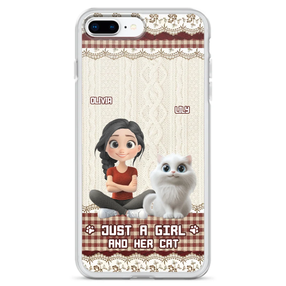 Just A Cat Girl - Personalized Custom Phone Case - Image 8