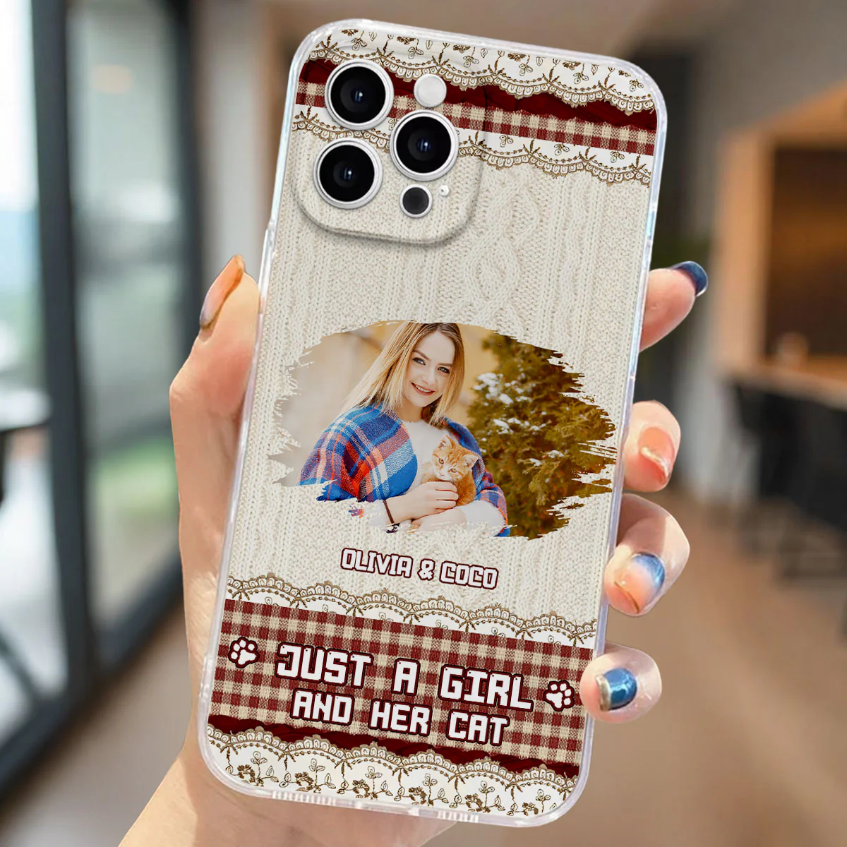Just A Cat Girl photo - Personalized Custom Phone Case