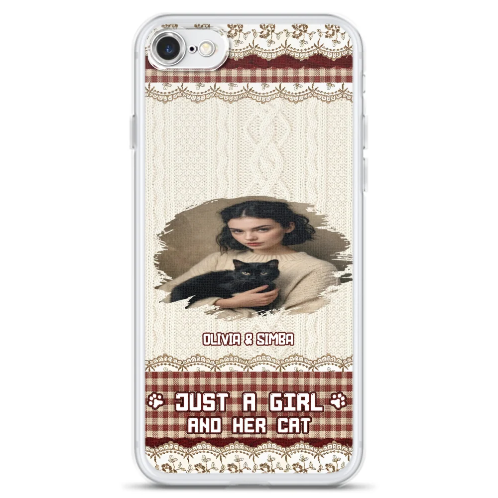 Just A Cat Girl photo - Personalized Custom Phone Case - Image 2