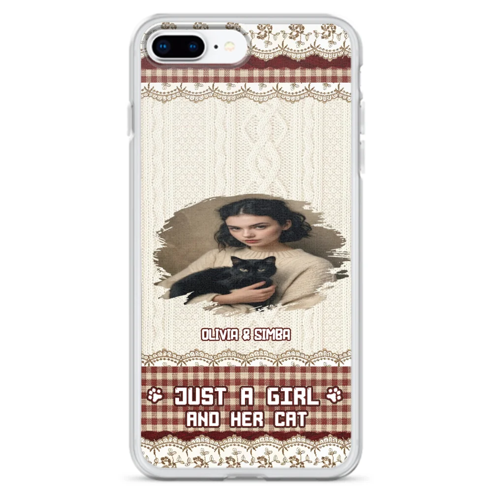 Just A Cat Girl photo - Personalized Custom Phone Case - Image 3