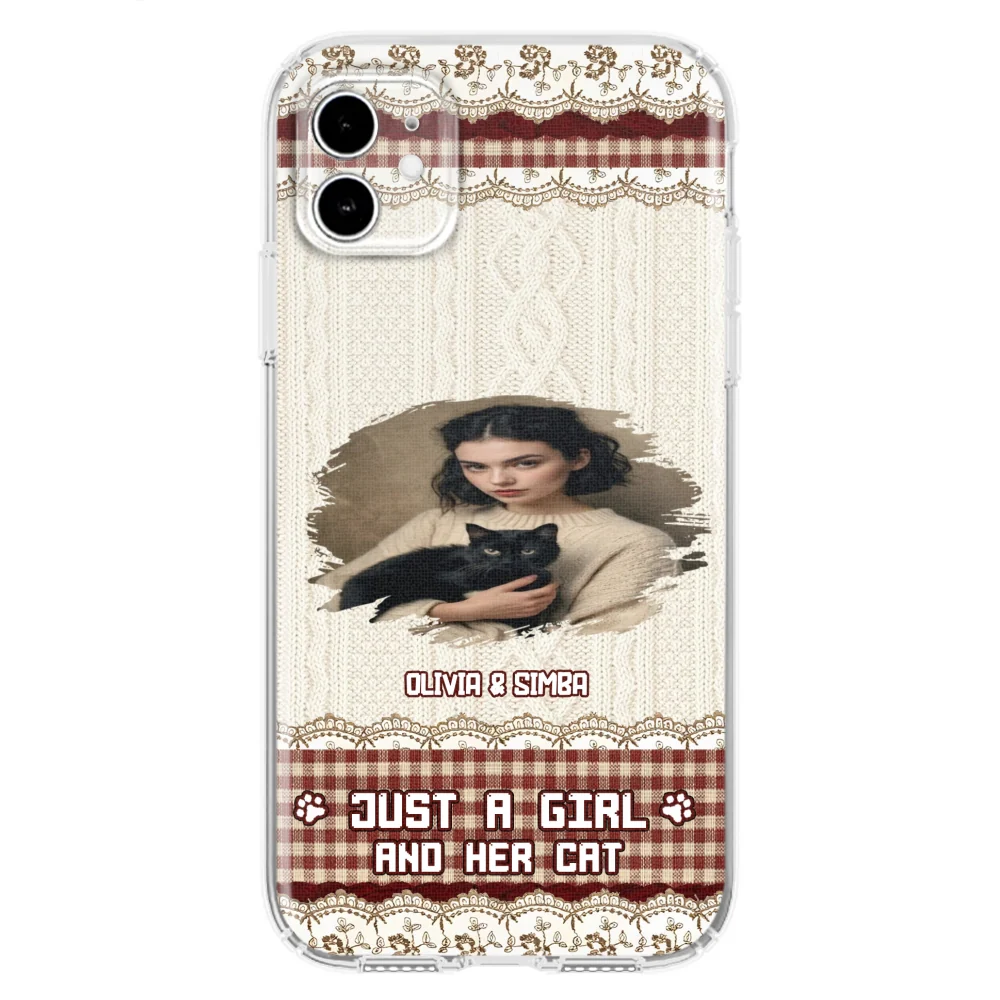 Just A Cat Girl photo - Personalized Custom Phone Case - Image 4