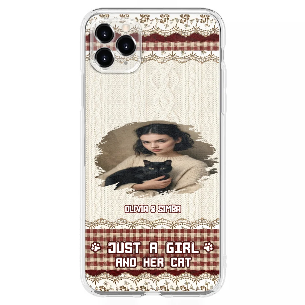 Just A Cat Girl photo - Personalized Custom Phone Case - Image 5