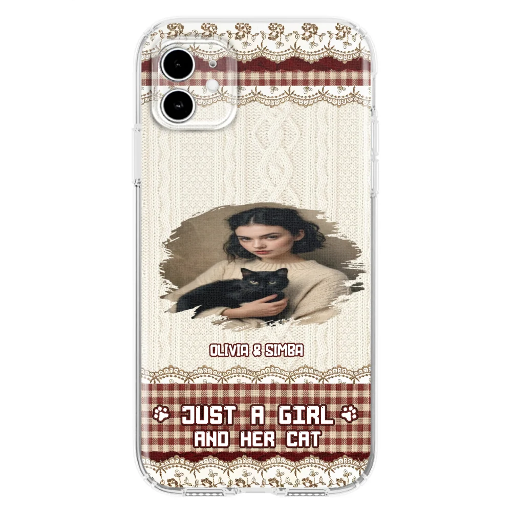 Just A Cat Girl photo - Personalized Custom Phone Case - Image 7