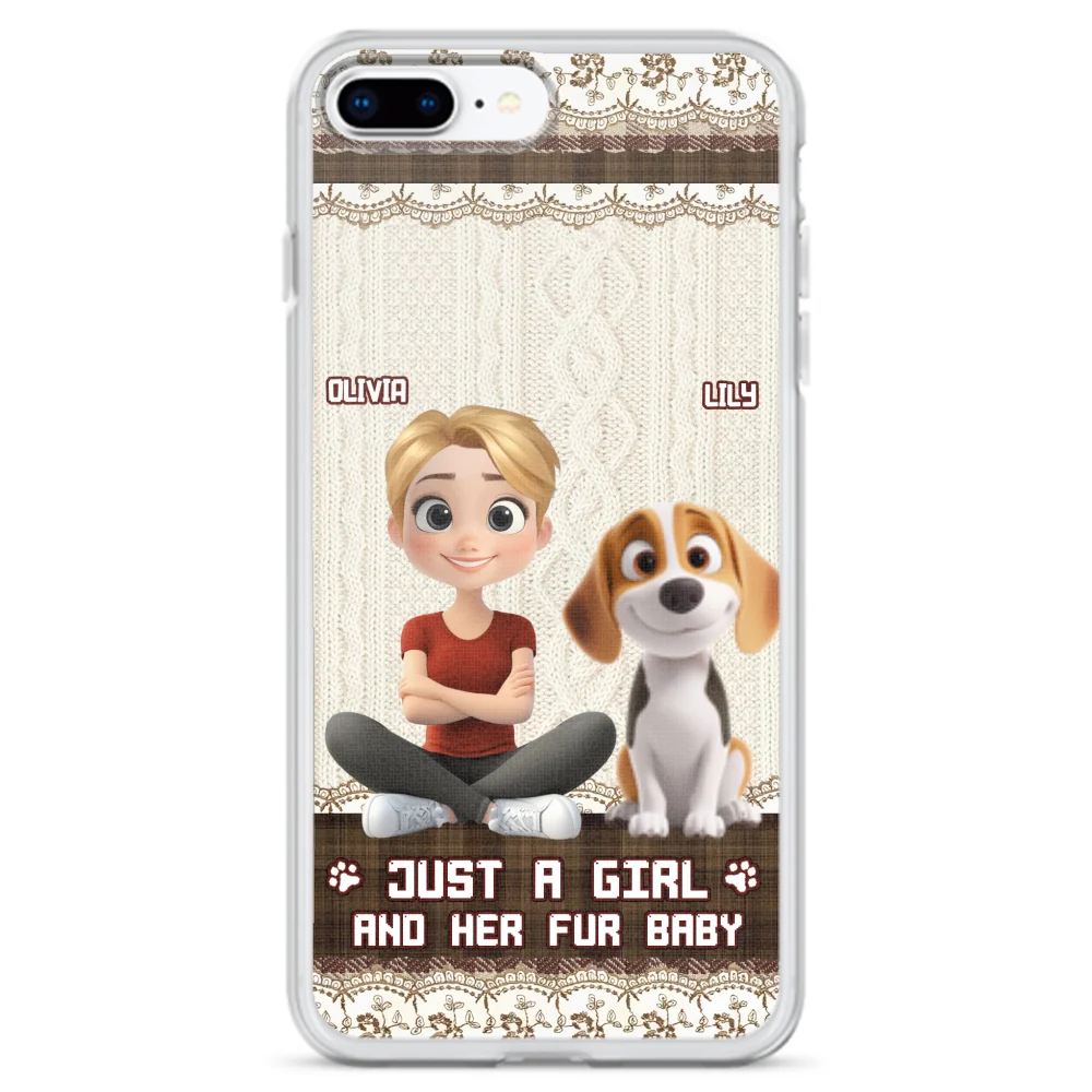 Just A Girl And Her Babies - Personalized Custom Phone Case - Image 10