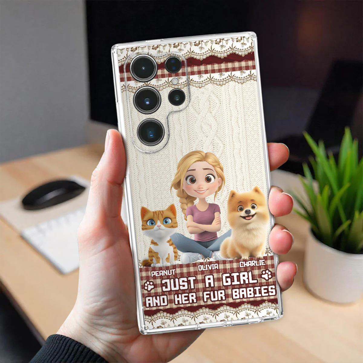Just A Girl And Her Babies - Personalized Custom Phone Case - Image 8