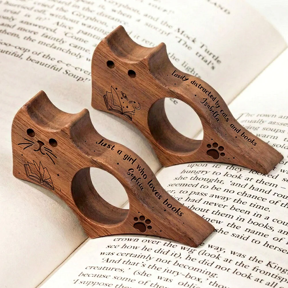 Just A Girl - Personalized Custom Cat Book Page Holder