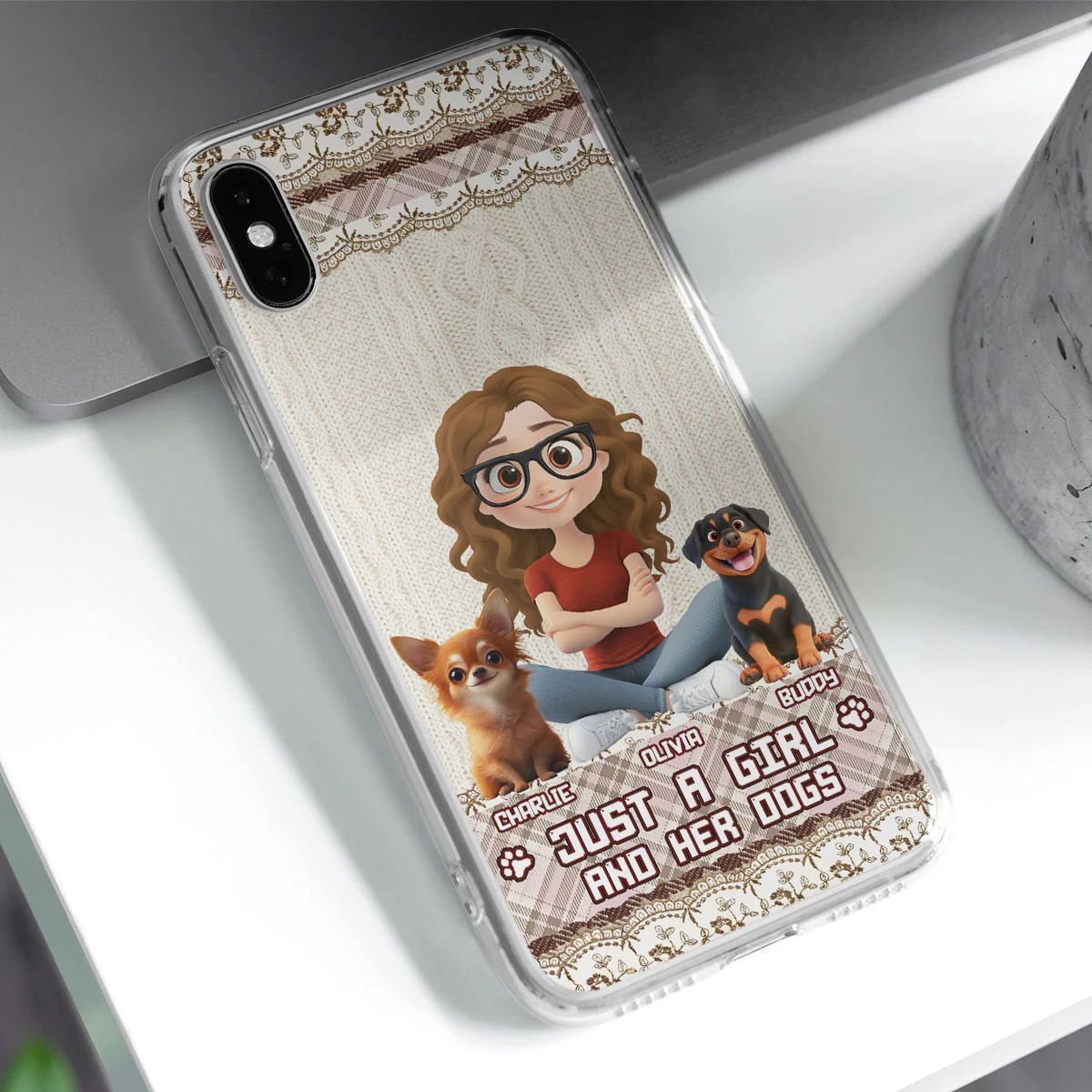 Just A Girl - Personalized Custom Phone Case - Image 2