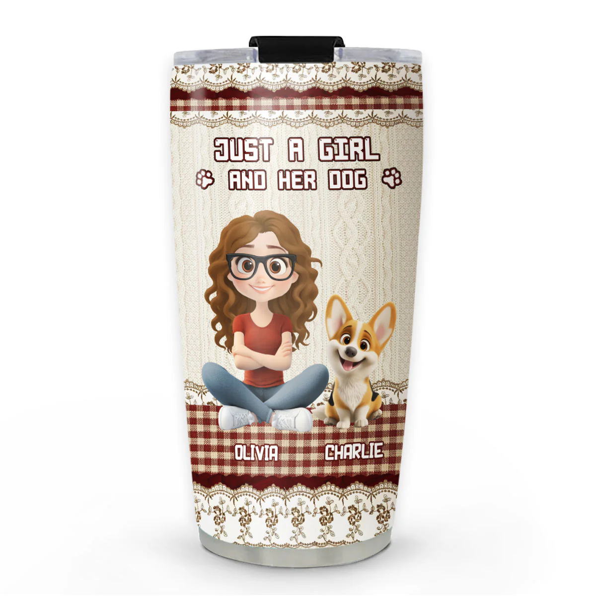 Just A Girl - Personalized Custom Tumbler