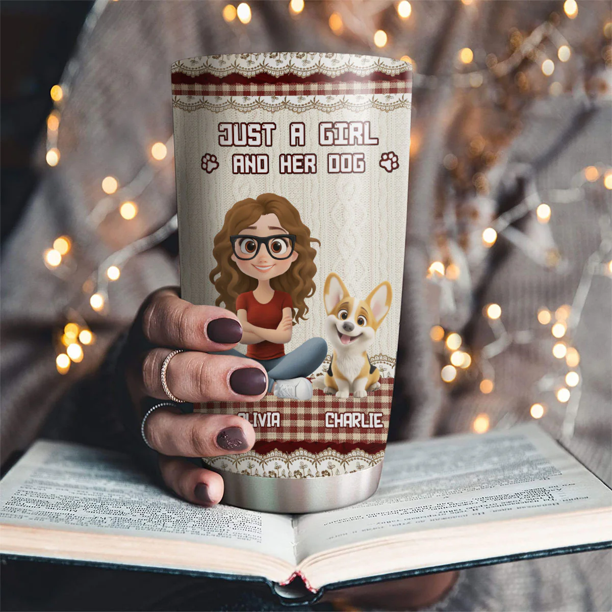 Just A Girl - Personalized Custom Tumbler - Image 2