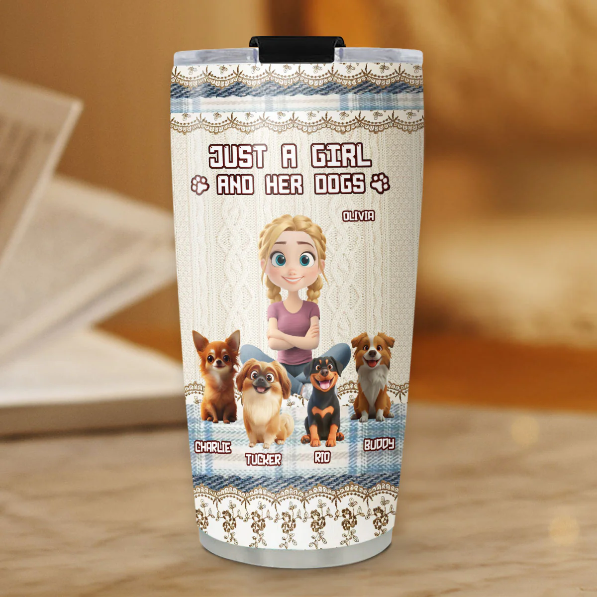 Just A Girl - Personalized Custom Tumbler - Image 5