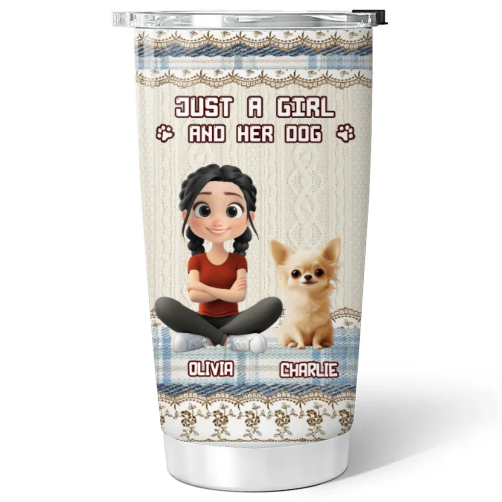 Just A Girl - Personalized Custom Tumbler - Image 6
