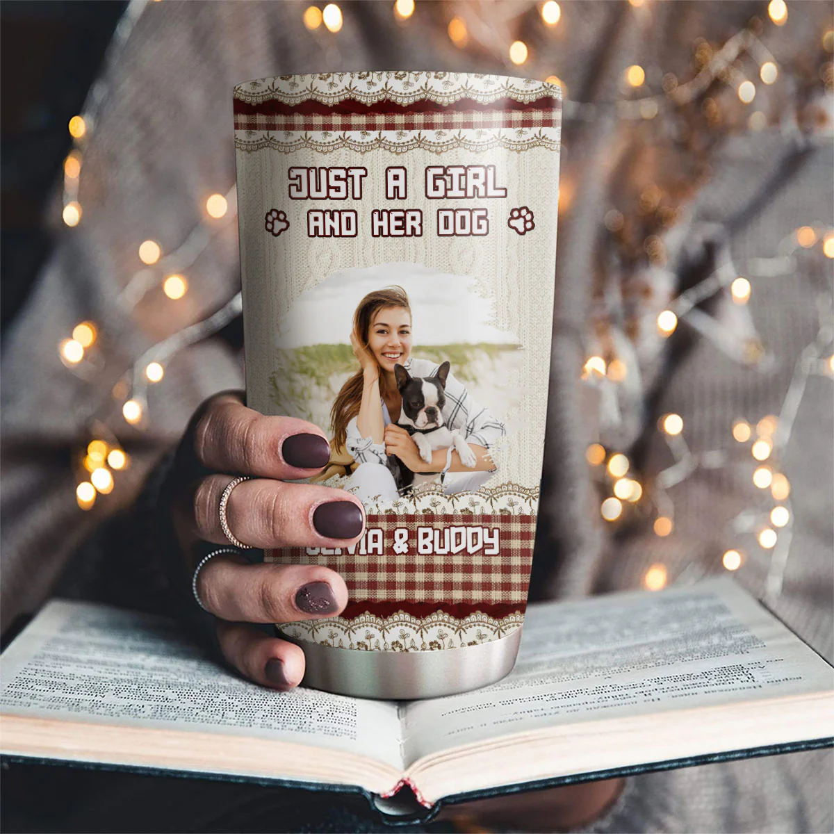 Just A Girl Photo - Personalized Custom Tumbler