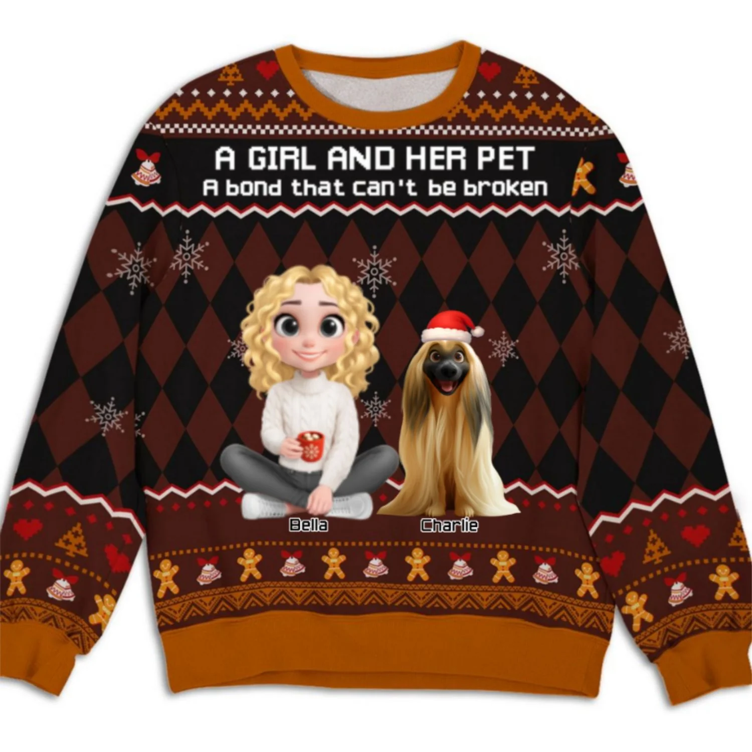Just A Girl Who Loves Her Pet Christmas - Personalized Custom All-Over-Print Sweatshirt - Image 8