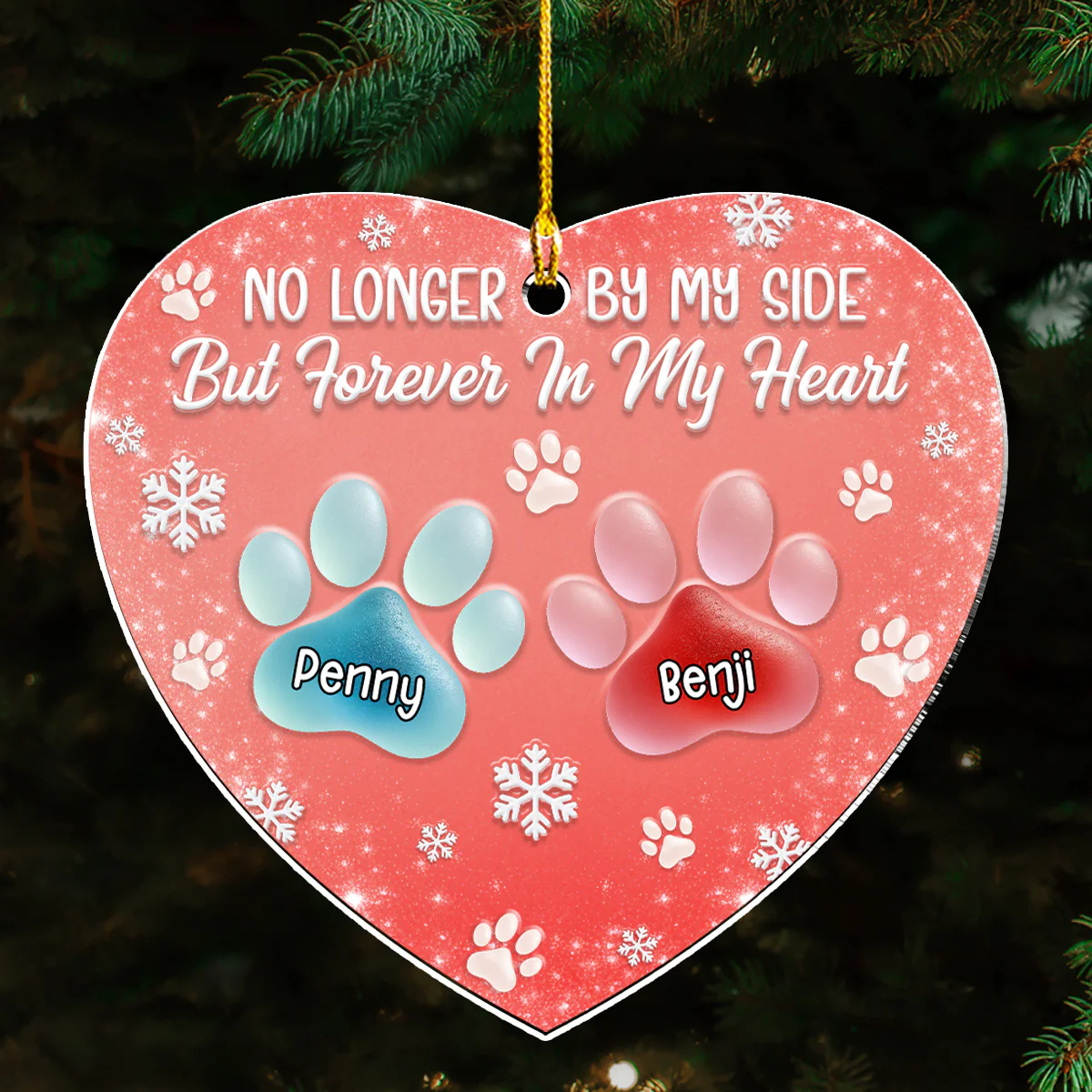 Just Be Here With Me - Personalized Custom 3D Effect Acrylic Ornament