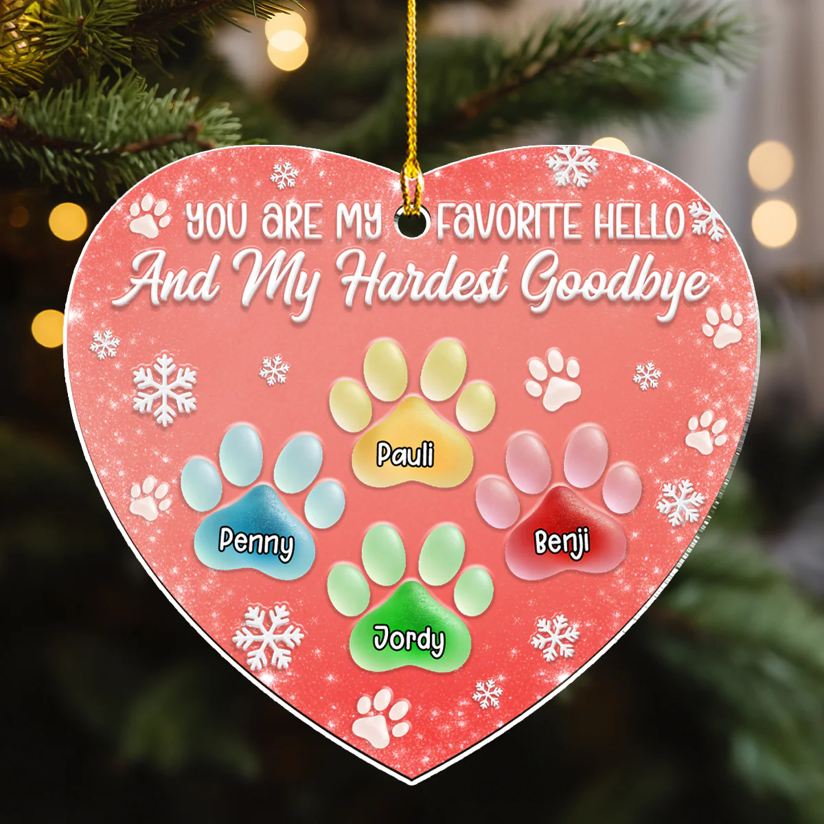Just Be Here With Me - Personalized Custom 3D Effect Acrylic Ornament - Image 5
