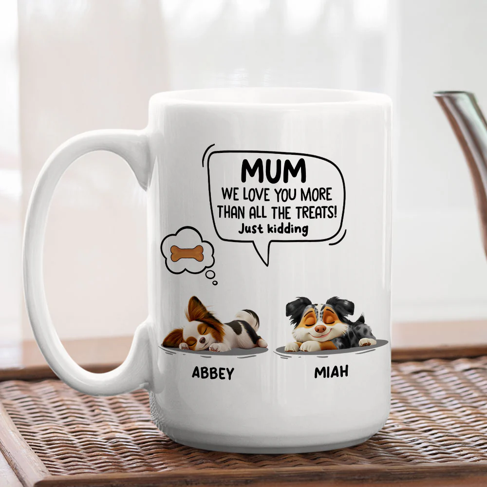 Just Kidding Cartoon - Personalized Custom Coffee Mug - Image 4