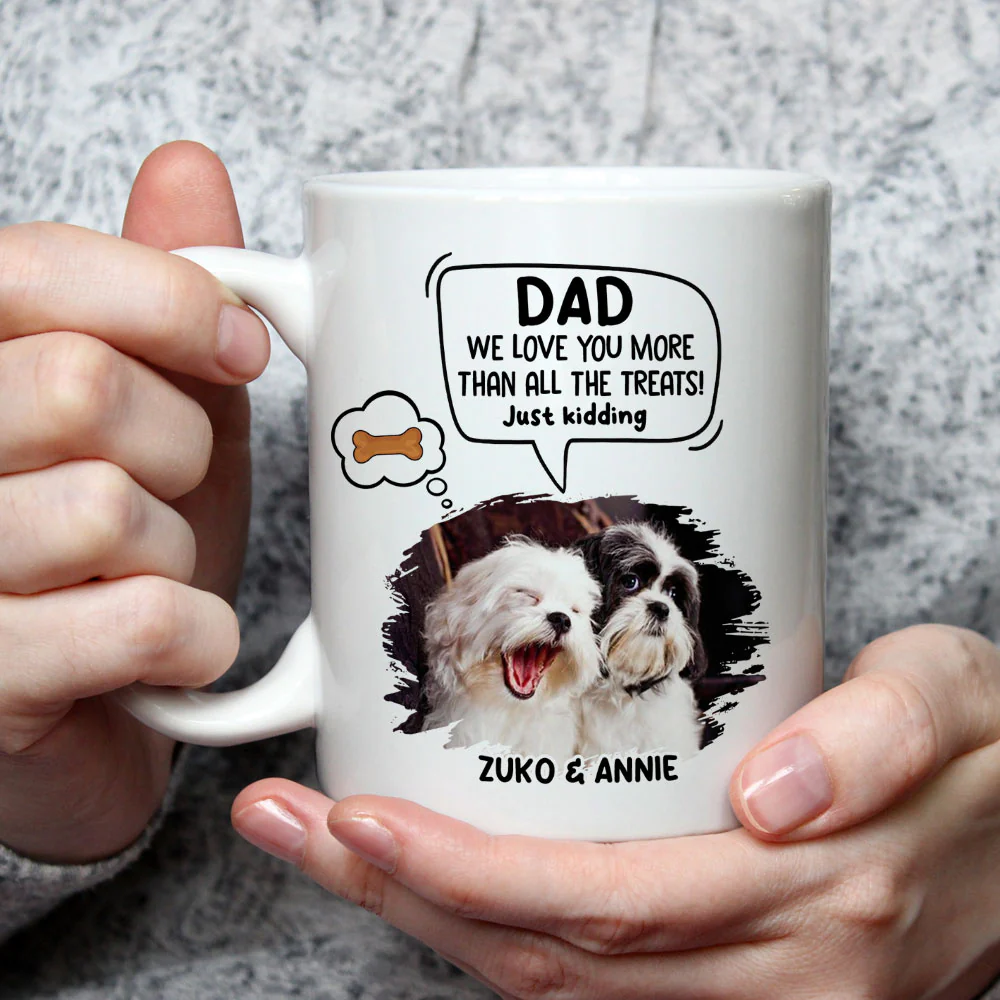 Just Kidding Cartoon Photo - Personalized Custom Coffee Mug - Image 3
