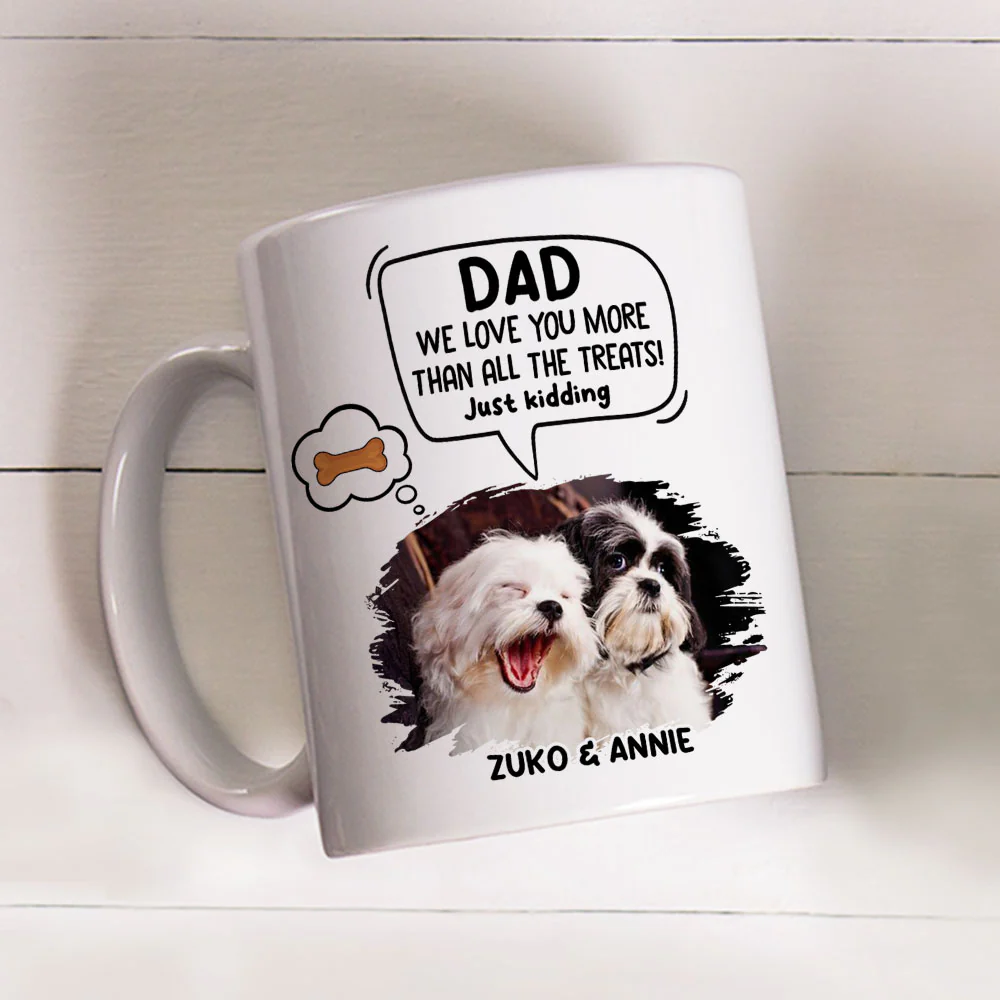 Just Kidding Cartoon Photo - Personalized Custom Coffee Mug - Image 4