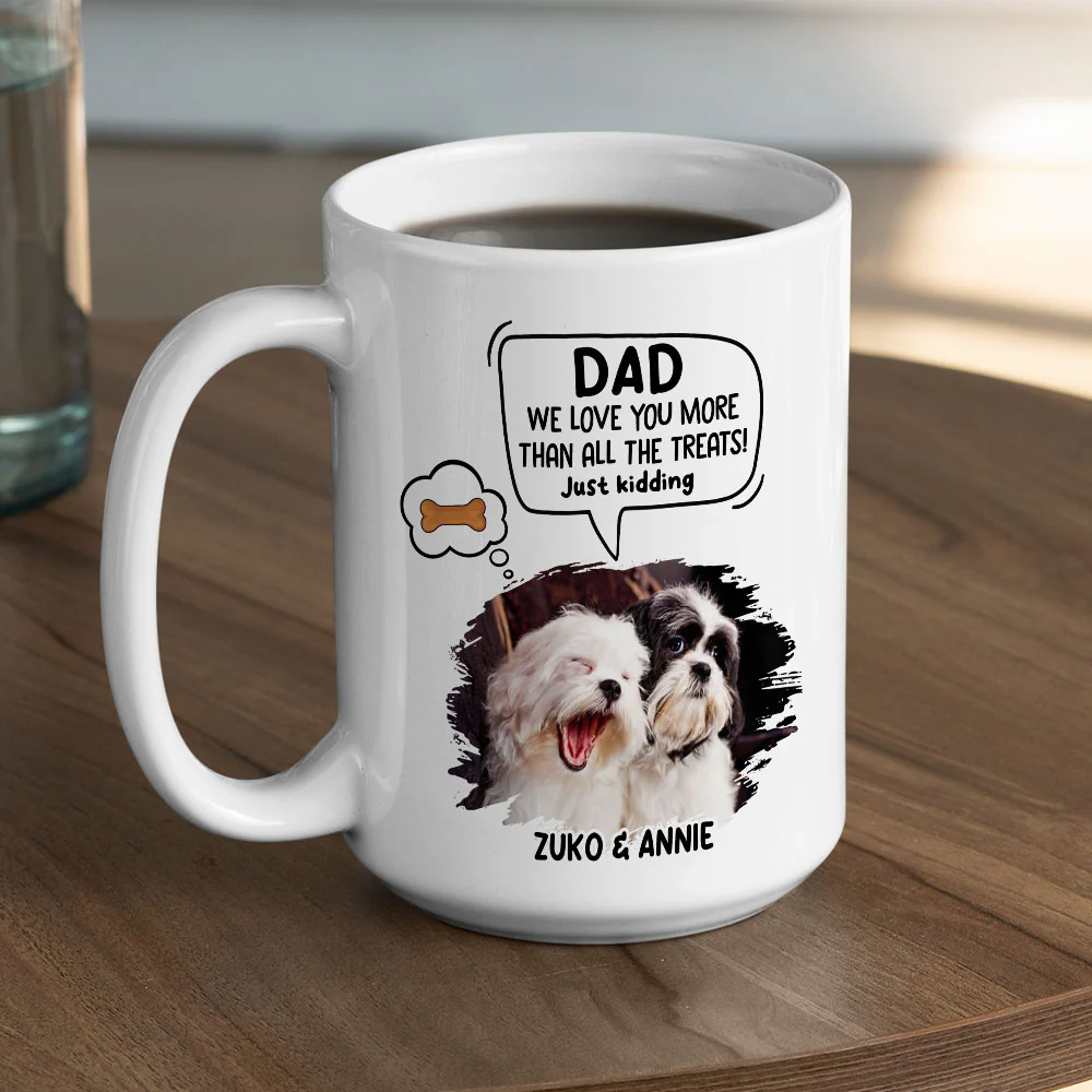 Just Kidding Cartoon Photo - Personalized Custom Coffee Mug - Image 5