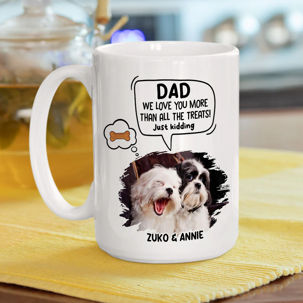 Just Kidding Cartoon Photo - Personalized Custom Coffee Mug - Image 6