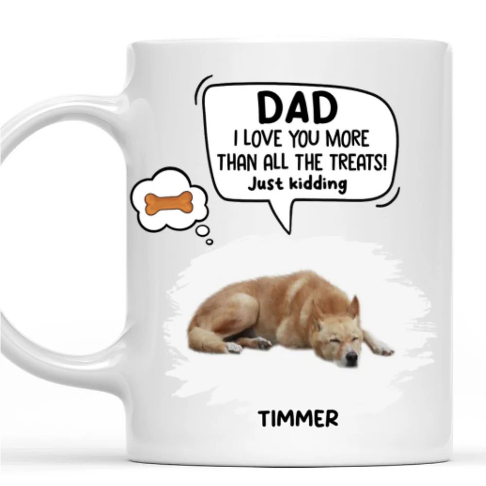 Just Kidding Cartoon Photo - Personalized Custom Coffee Mug - Image 8