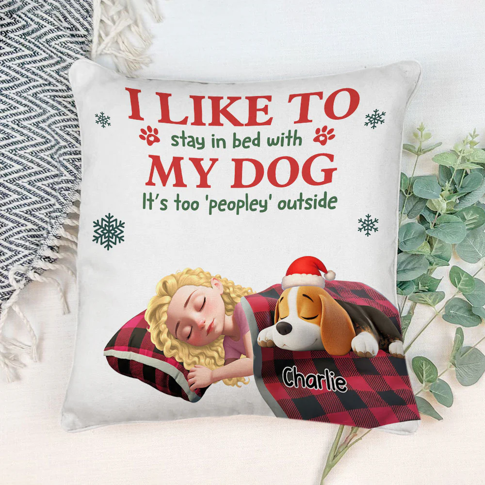 Just Like Stay With My Dogs - Personalized Custom Throw Pillow - Image 2