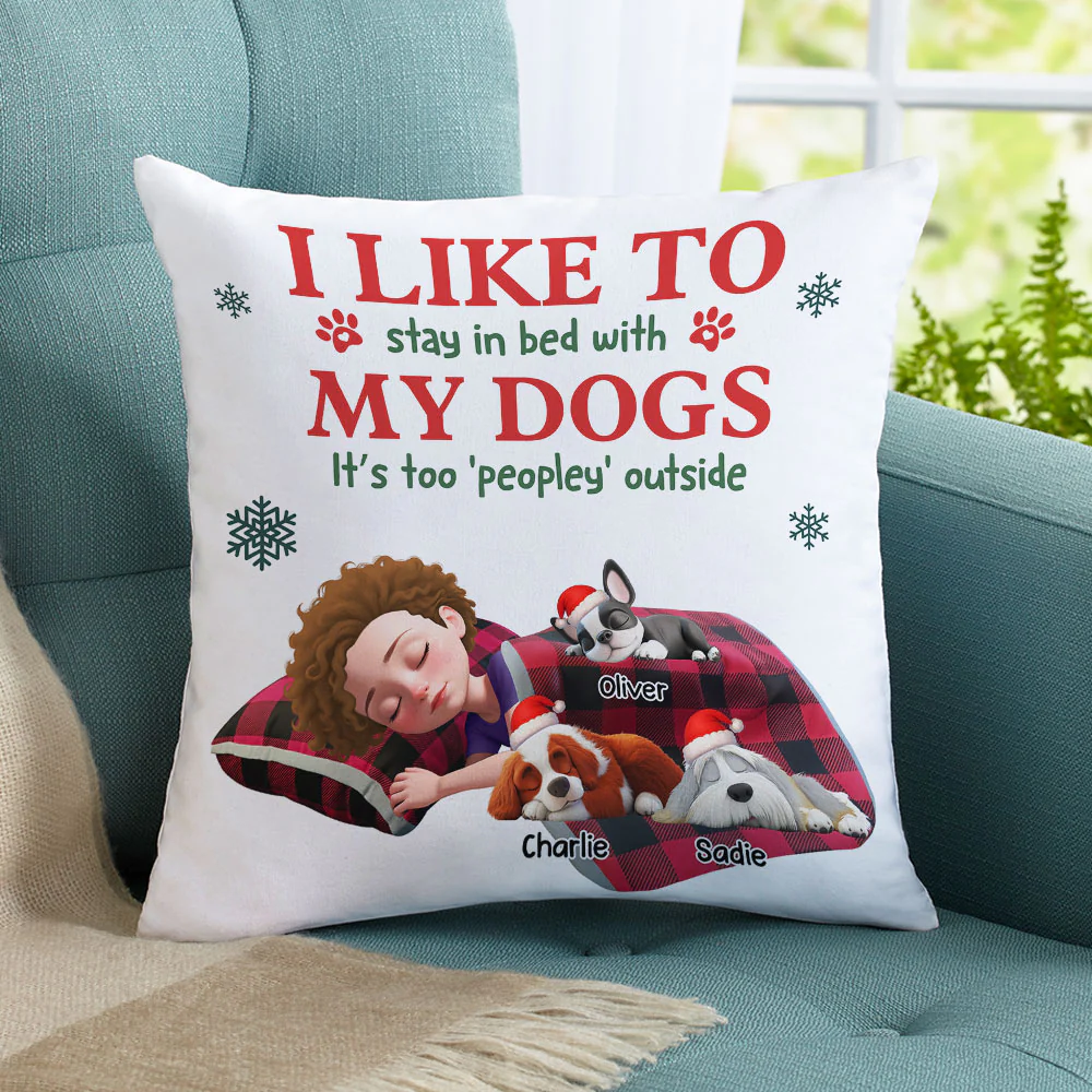 Just Like Stay With My Dogs - Personalized Custom Throw Pillow - Image 5