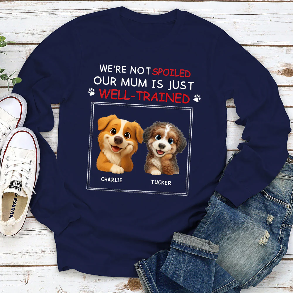 Just Well Trained - Personalized Custom Long Sleeve T-shirt - Image 2