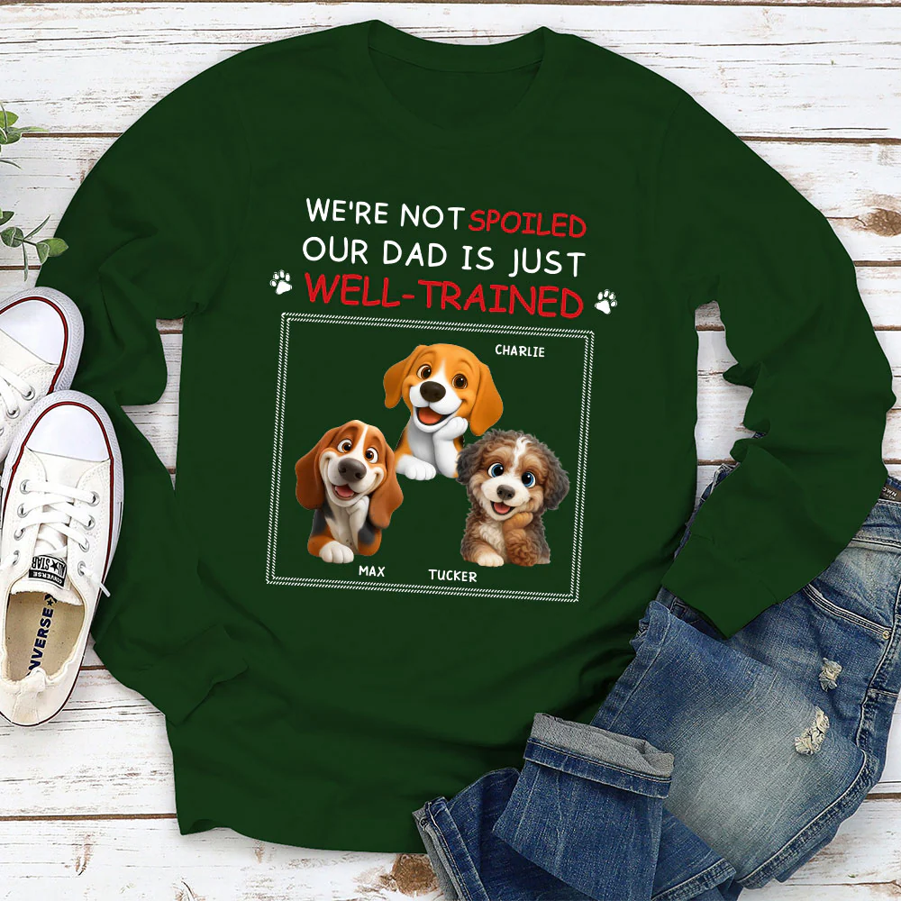 Just Well Trained - Personalized Custom Long Sleeve T-shirt - Image 3