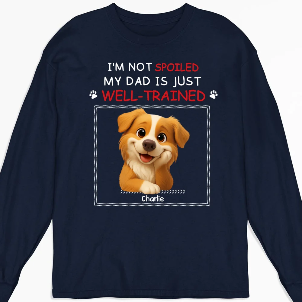 Just Well Trained - Personalized Custom Long Sleeve T-shirt - Image 5