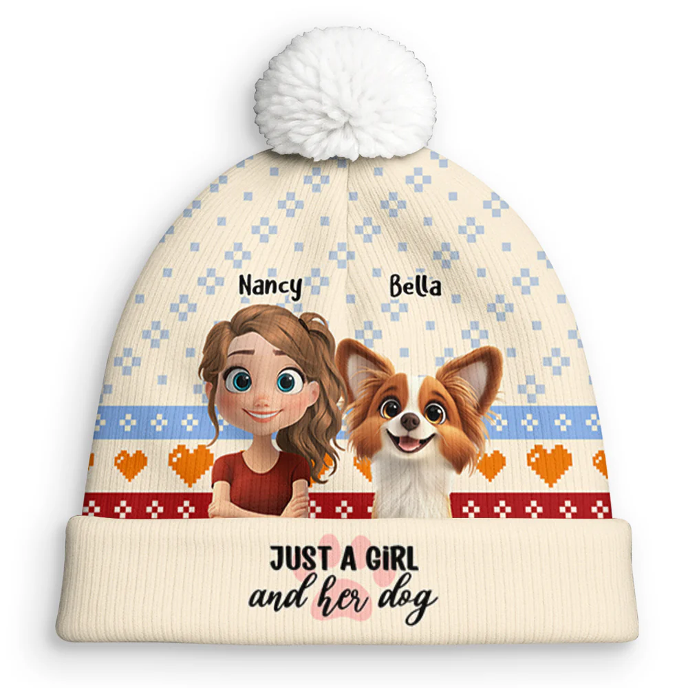 Just You And Me - Personalized Custom Bobble Beanie Hat