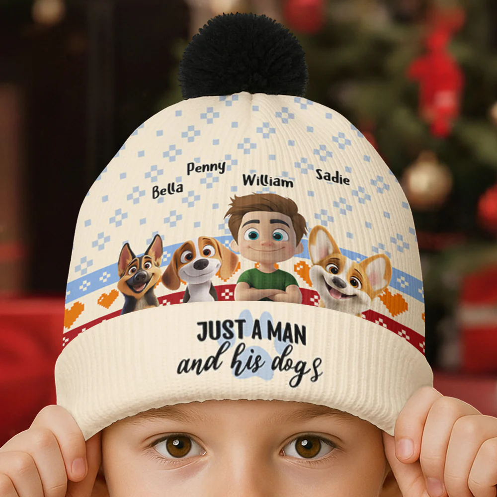 Just You And Me - Personalized Custom Bobble Beanie Hat - Image 4