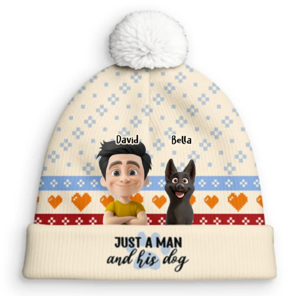 Just You And Me - Personalized Custom Bobble Beanie Hat - Image 8